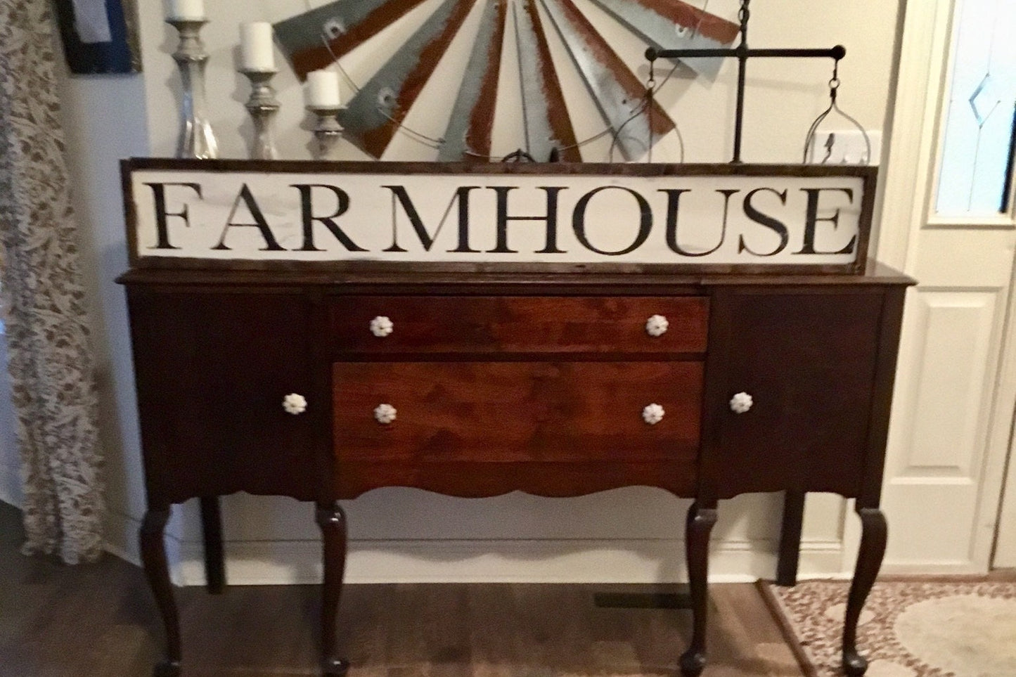 Framed Farmhouse sign/Huge 4 ft farmhouse sign/rustic sign/farmhouse wall decor/distressed sign/hand painted wall decor
