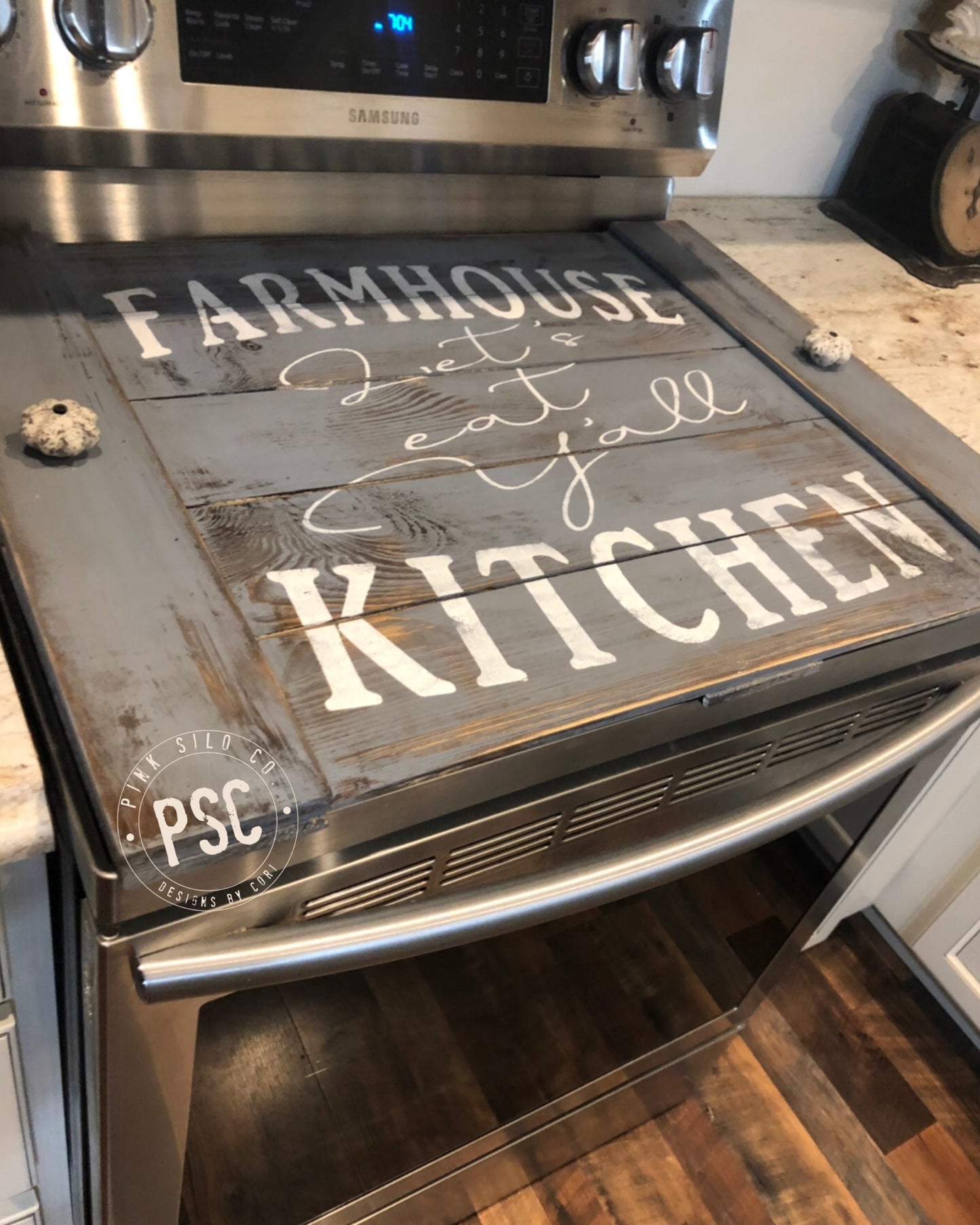 Let’s eat y’all stove cover/Farmhouse noodle board/ stove cover/farmhouse stove cover/farmhouse sign/stove board