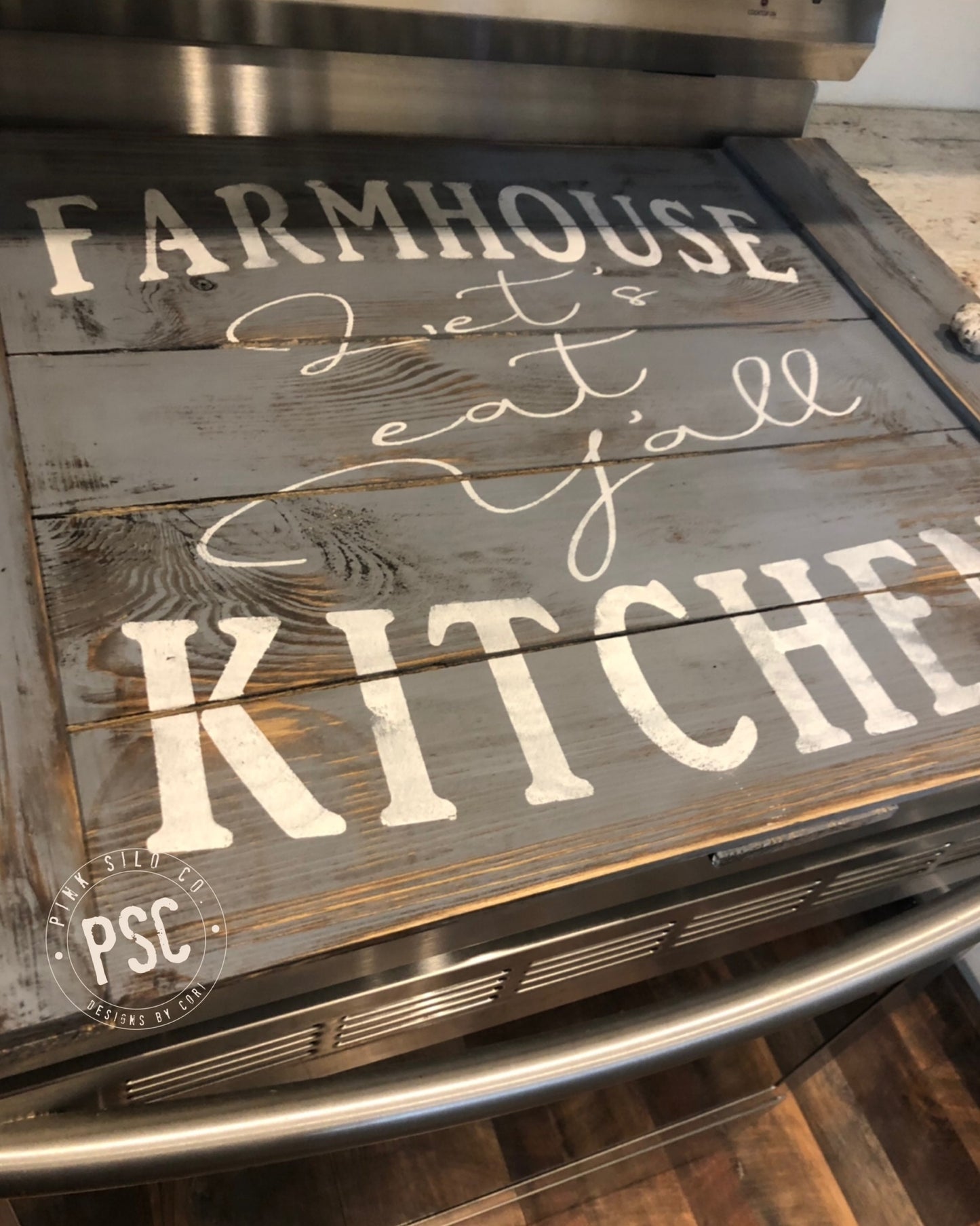 Let’s eat y’all stove cover/Farmhouse noodle board/ stove cover/farmhouse stove cover/farmhouse sign/stove board