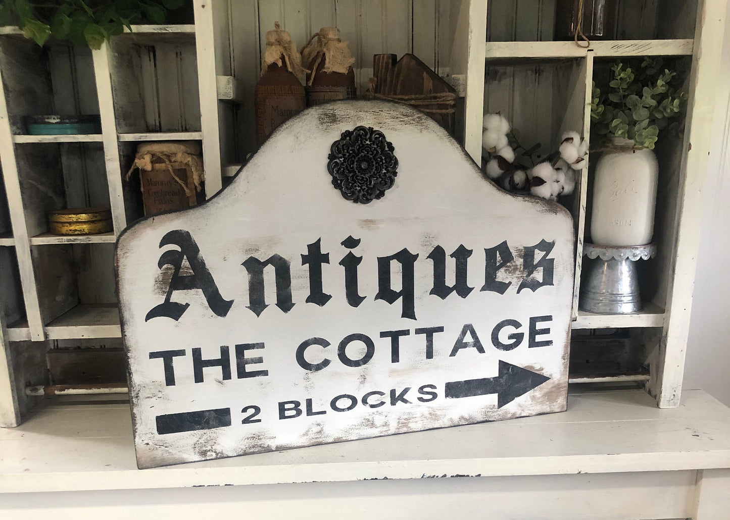 French country sign/Antiques sign/farmhouse sign/vintage inspired sign/26” x 18”/cottage sign
