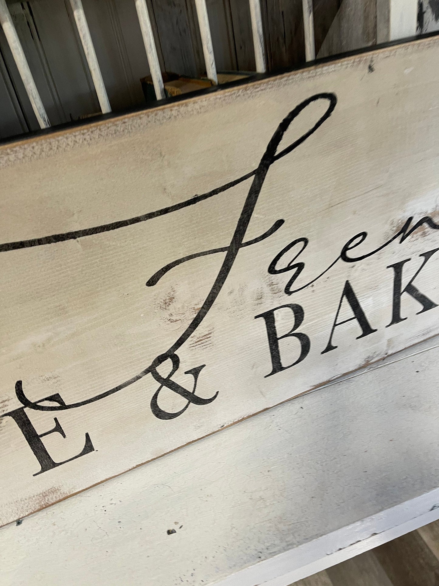 Farmhouse sign/French cafe and bakery sign/rustic farmhouse sign/French country sign