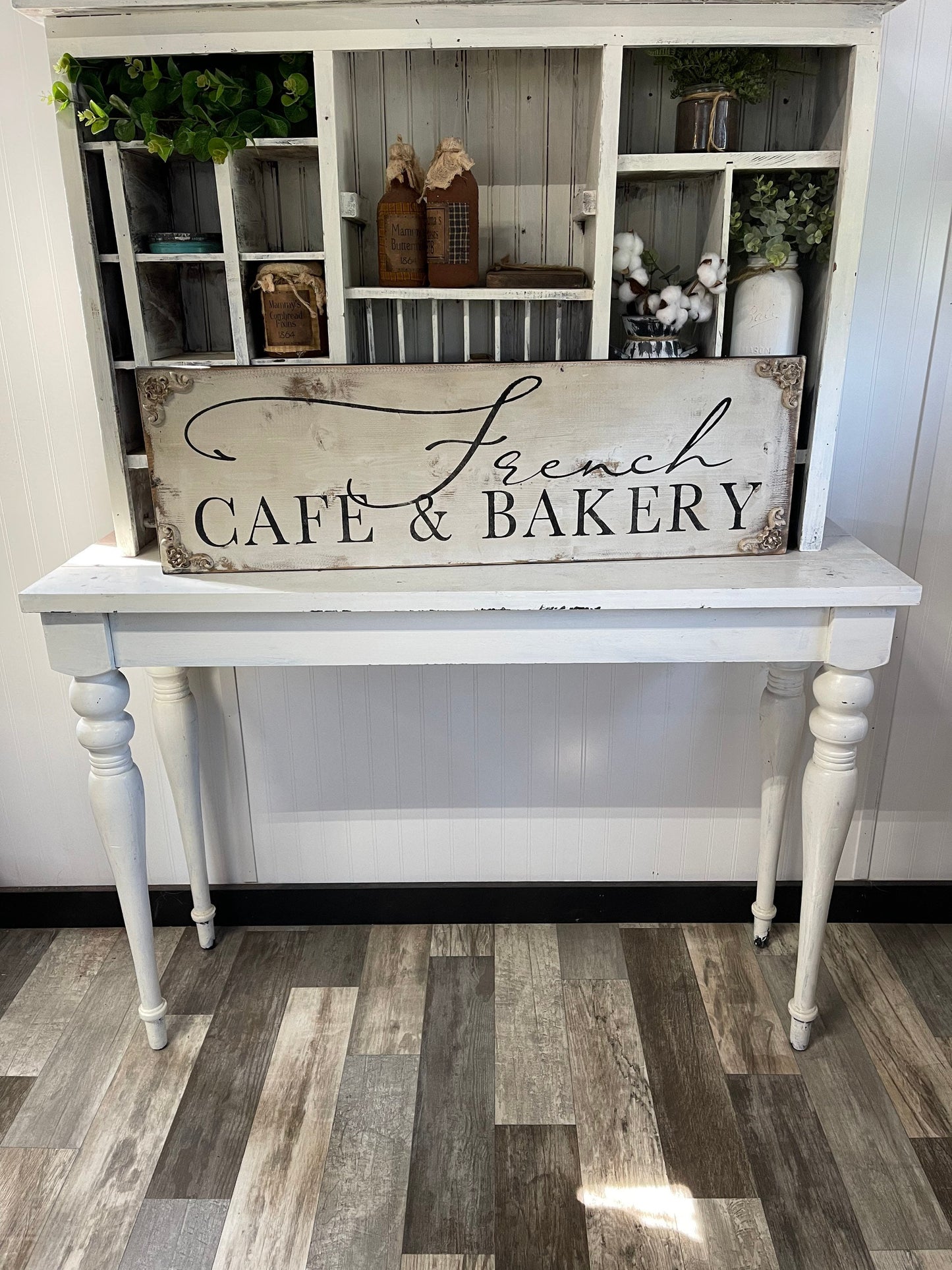 Farmhouse sign/French cafe and bakery sign/rustic farmhouse sign/French country sign