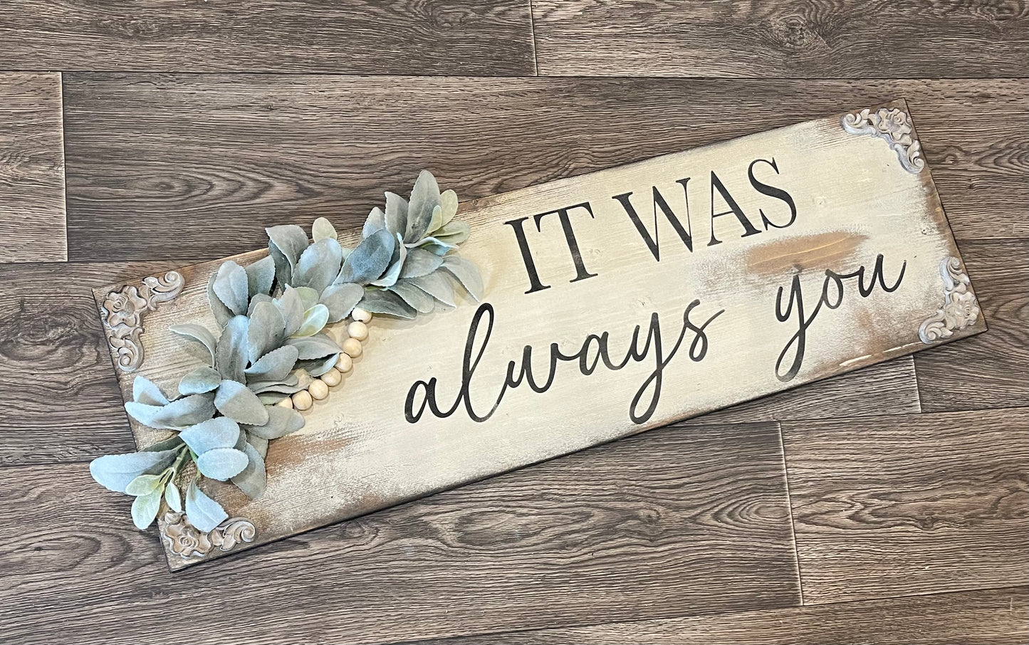 36" x 11.25" wood sign