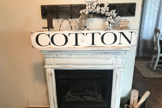 Cotton Sign/you pick size /farmhouse sign/hand painted distressed wood sign/farmhouse wall decor/rustic decor