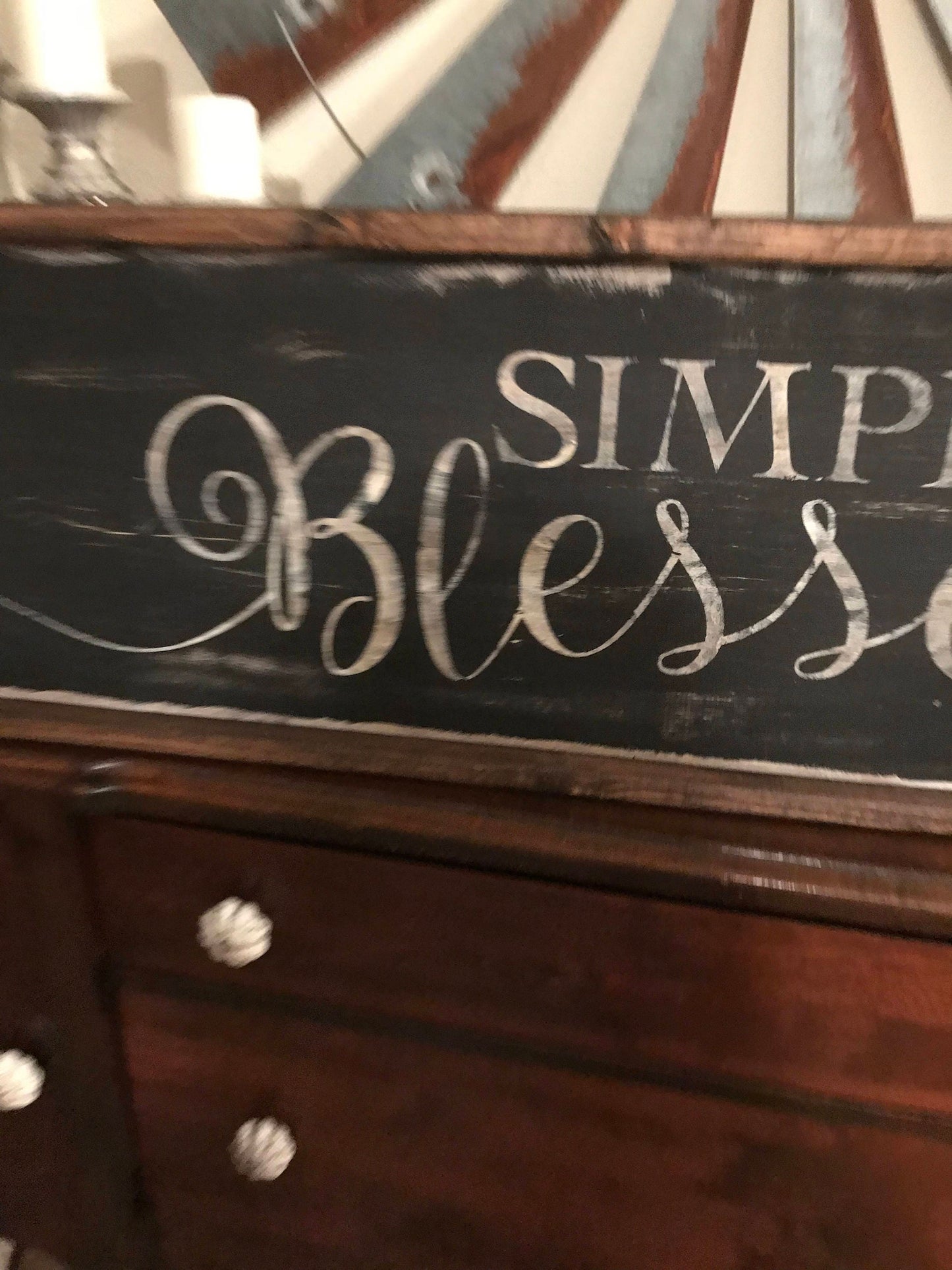 Ready to ship/Featured in Country Sampler magazine/Huge simply blessed sign/farmhouse sign/rustic wall decor/blessed sign