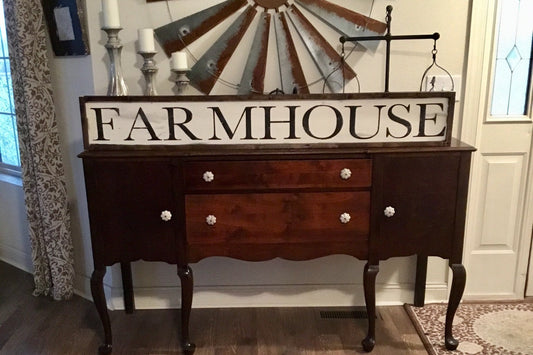 Framed Farmhouse sign/Huge 4 ft farmhouse sign/rustic sign/farmhouse wall decor/distressed sign/hand painted wall decor