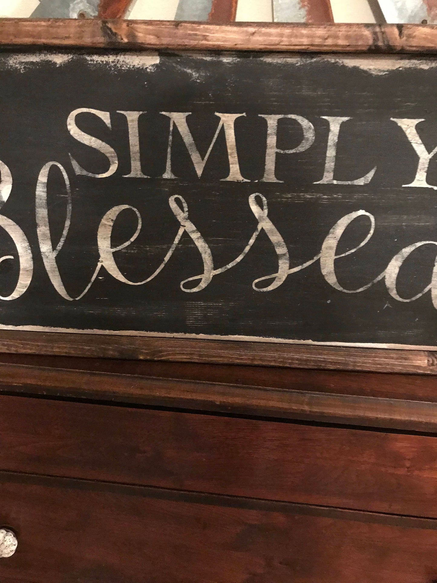 Ready to ship/Featured in Country Sampler magazine/Huge simply blessed sign/farmhouse sign/rustic wall decor/blessed sign