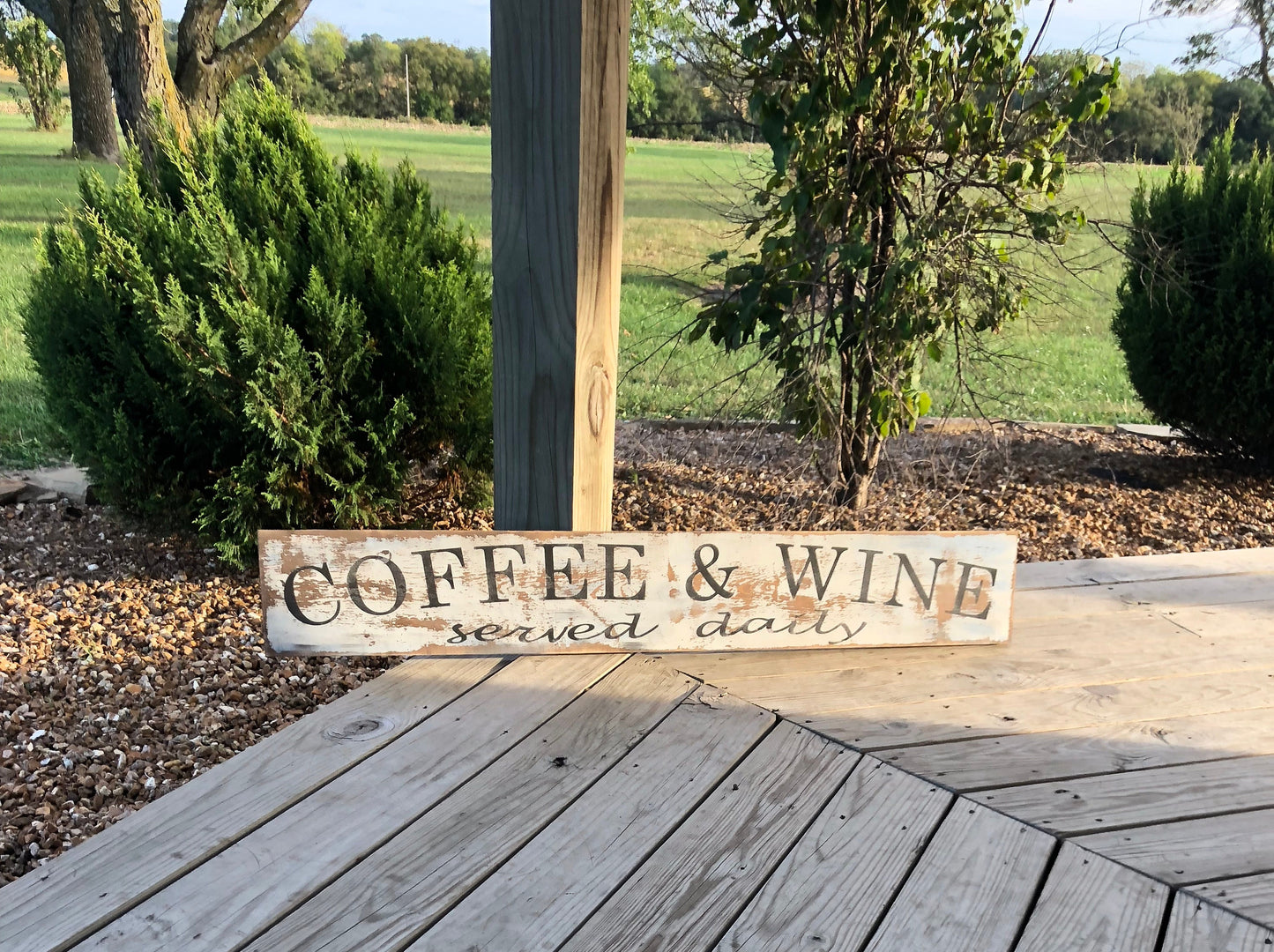 Coffee and wine sign/wine sign/coffee sign/rustic sign/farmhouse wall decor/distressed sign/coffee bar sign