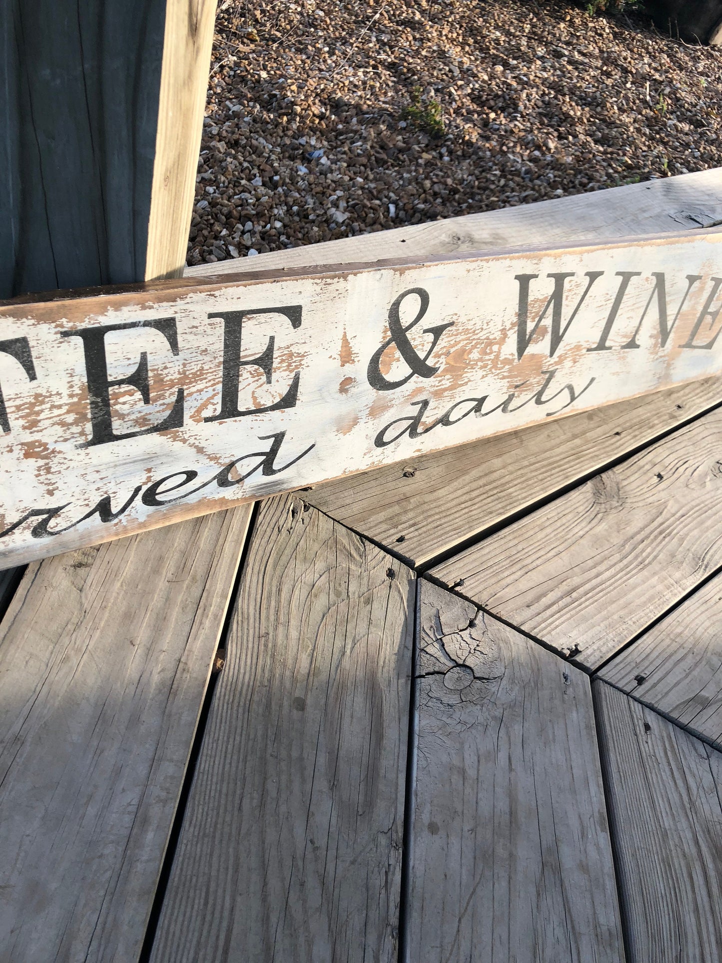 Coffee and wine sign/wine sign/coffee sign/rustic sign/farmhouse wall decor/distressed sign/coffee bar sign