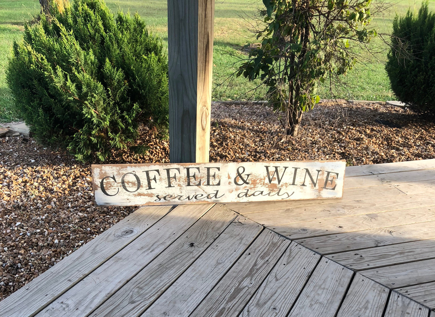 Coffee and wine sign/wine sign/coffee sign/rustic sign/farmhouse wall decor/distressed sign/coffee bar sign