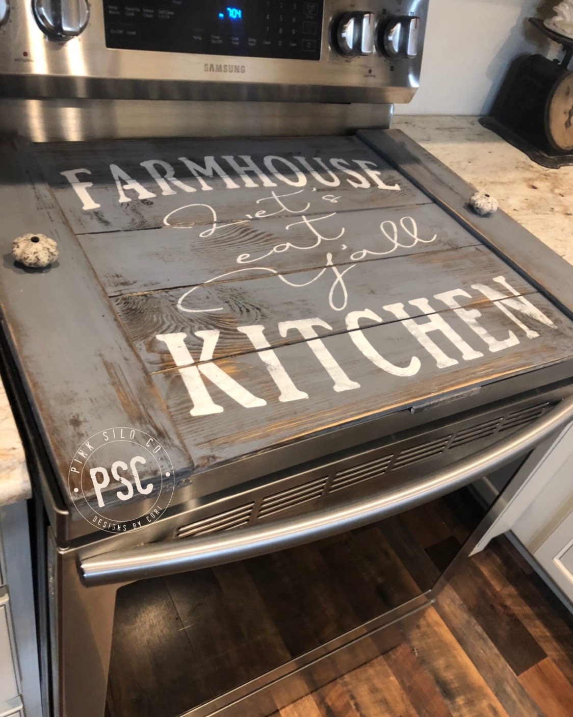 Let’s eat y’all stove cover/Farmhouse  noodle board/ stove cover/farmhouse stove cover/farmhouse sign/stove board