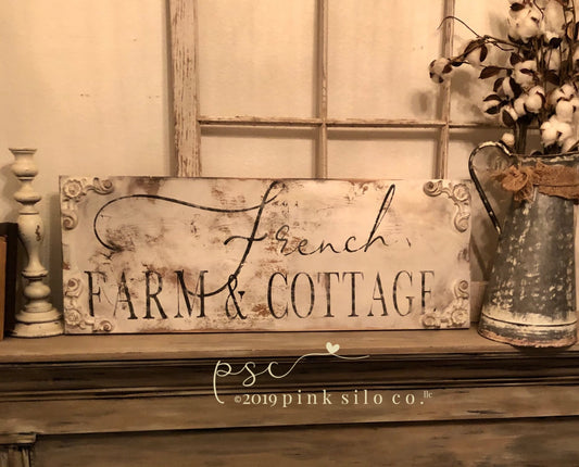 Farmhouse sign/French farm and cottage sign/rustic farmhouse sign/French country sign/rustic sign