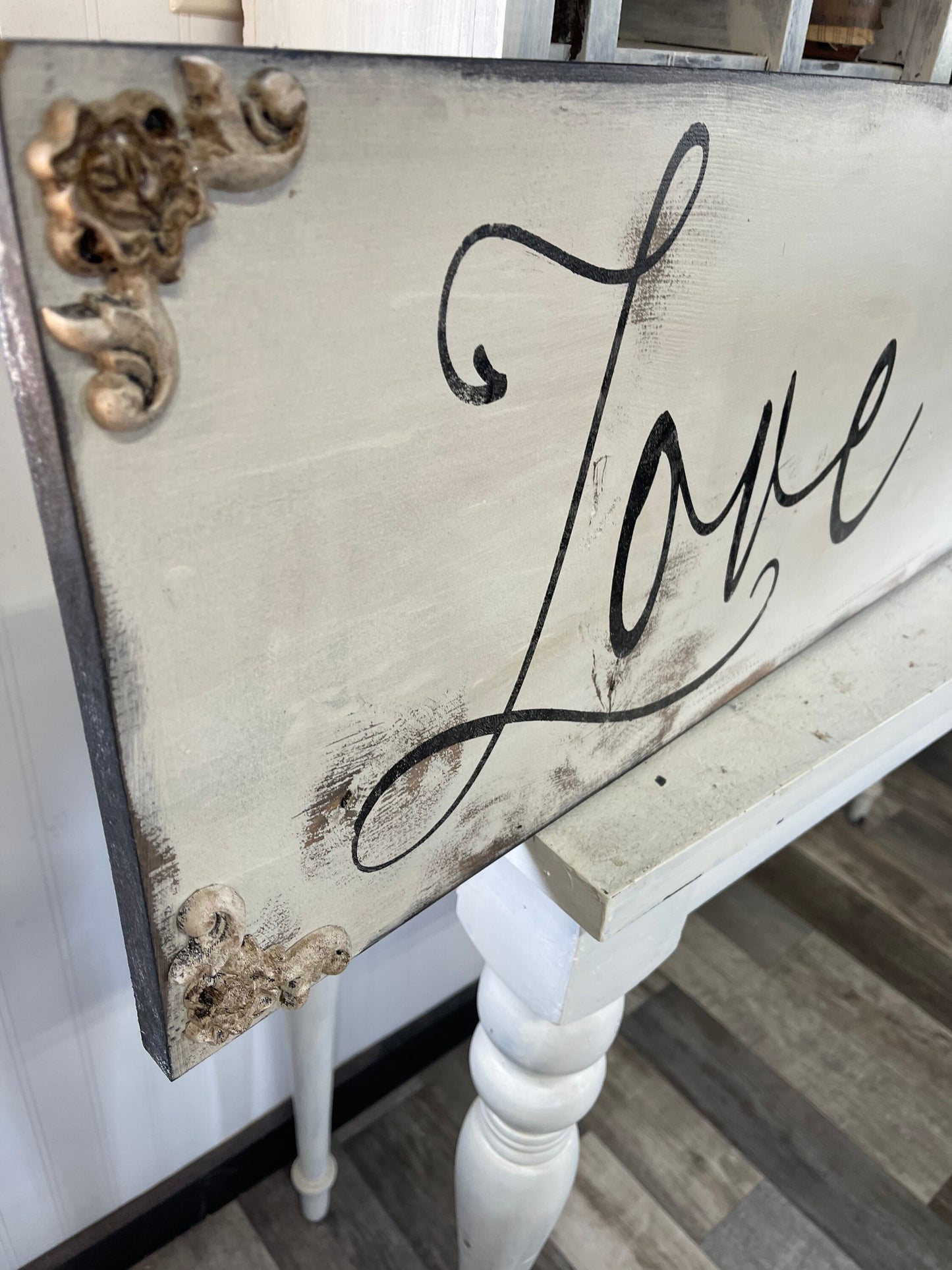 Love you more sign/Farmhouse sign/French farm and cottage sign/rustic farmhouse sign/French country sign/wedding sign