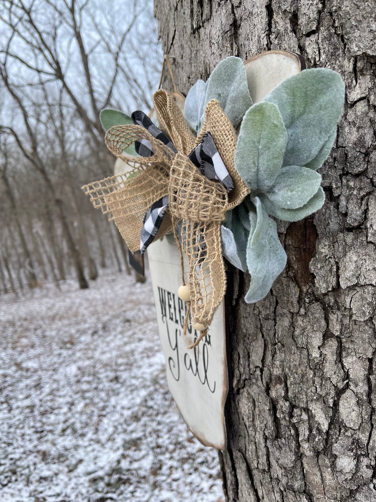 Rustic cow head door hanger/personalizable tag/cow sign/farmhouse door hanger/welcome sign/cow with tag cut out /