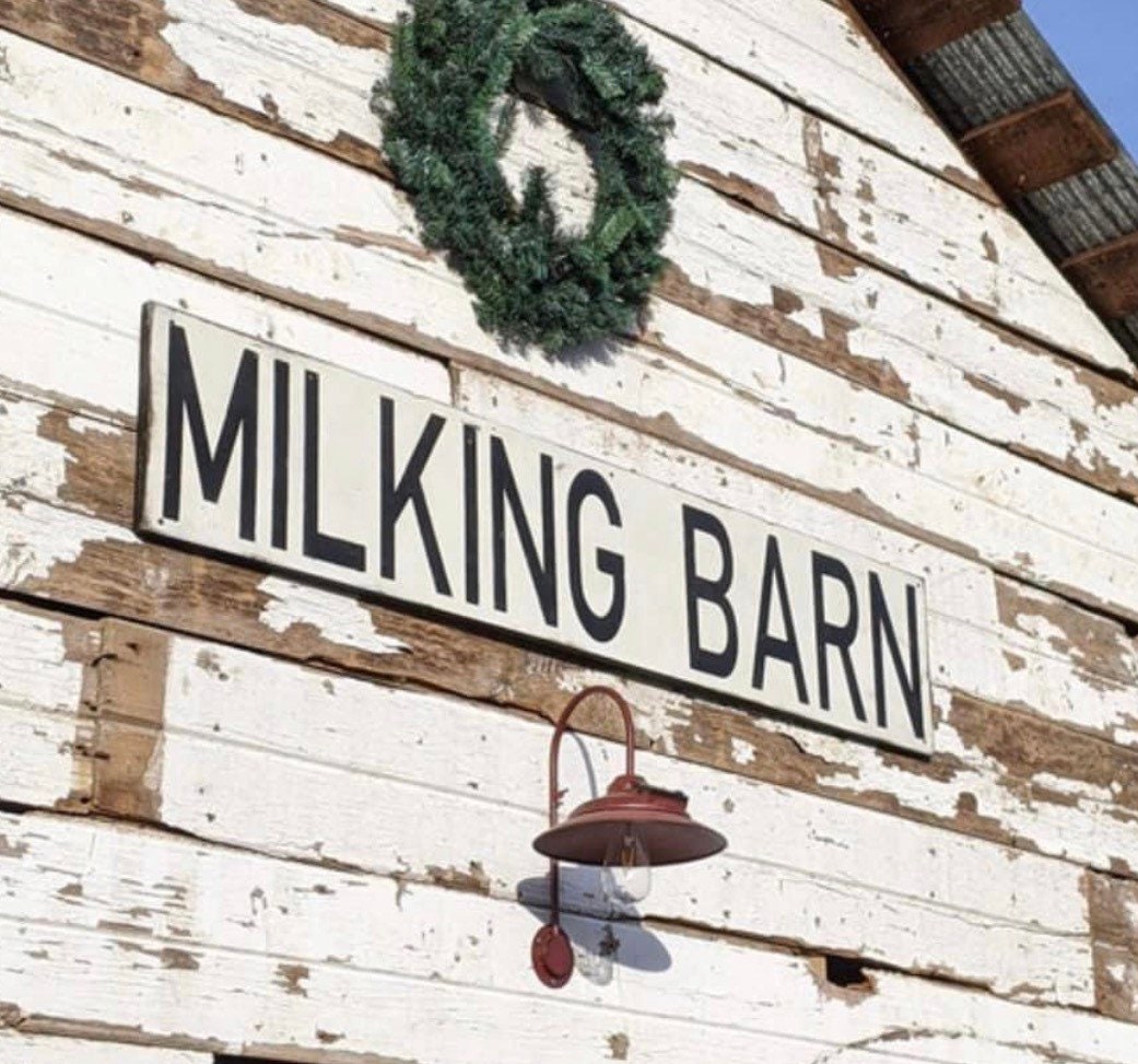 Farmhouse sign/Modern farmhouse sign/milking barn sign/cow sign/rustic hand painted sign