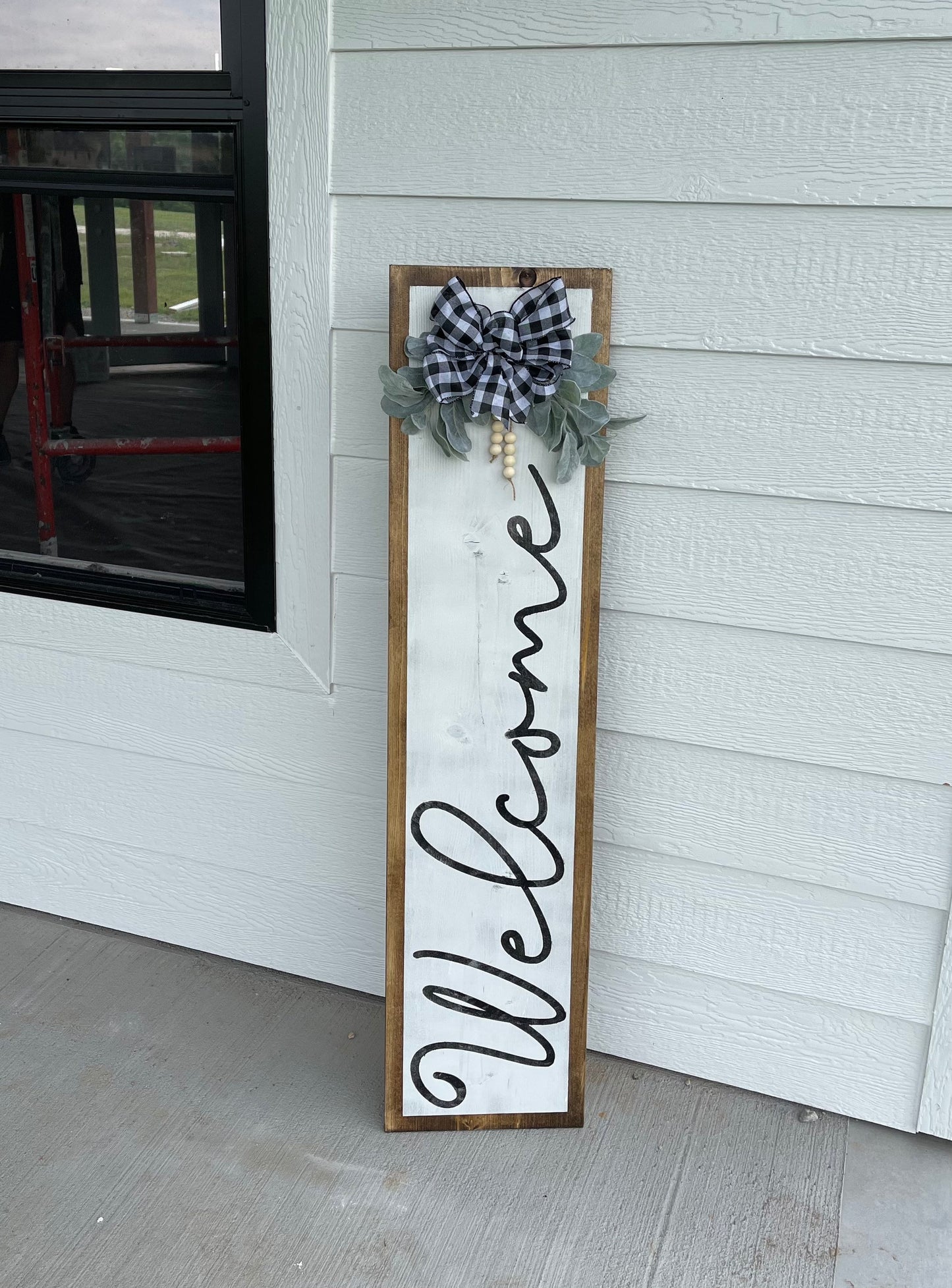 Front porch sign/Vertical welcome sign/leaner sign/modern farmhouse front door sign/farmhouse decor