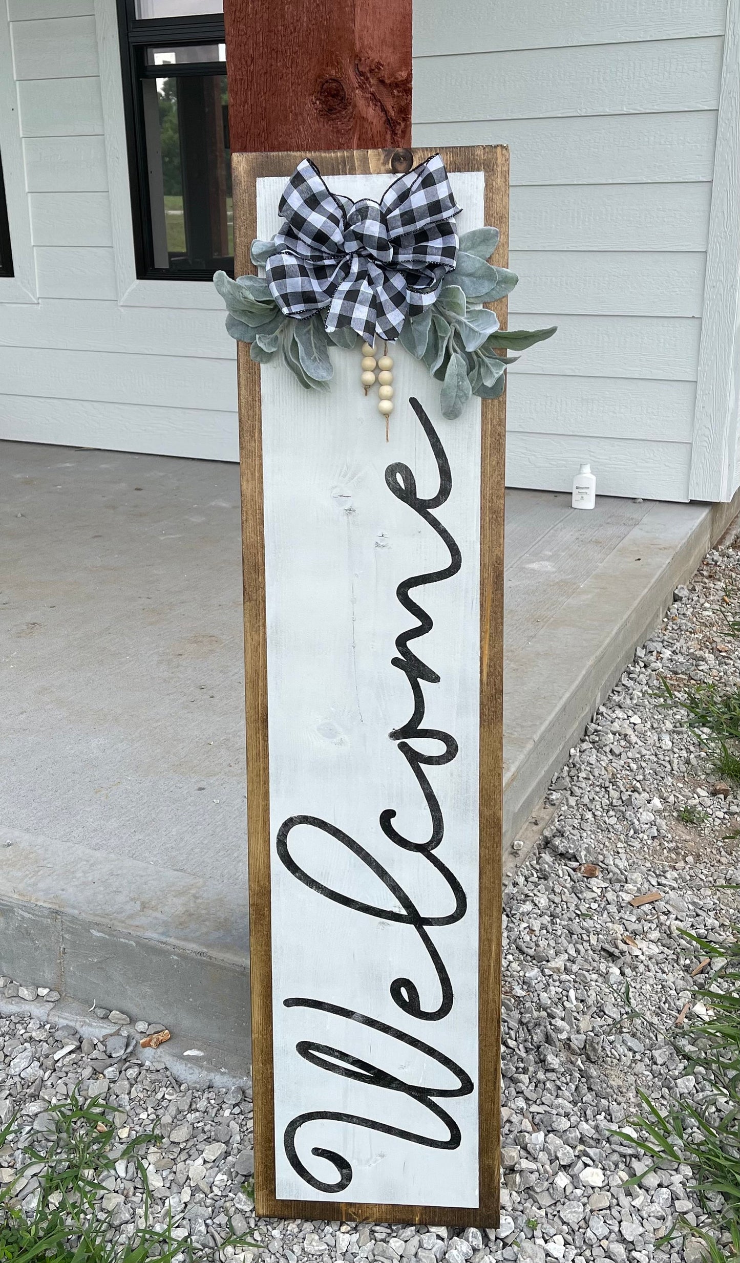 Front porch sign/Vertical welcome sign/leaner sign/modern farmhouse front door sign/farmhouse decor