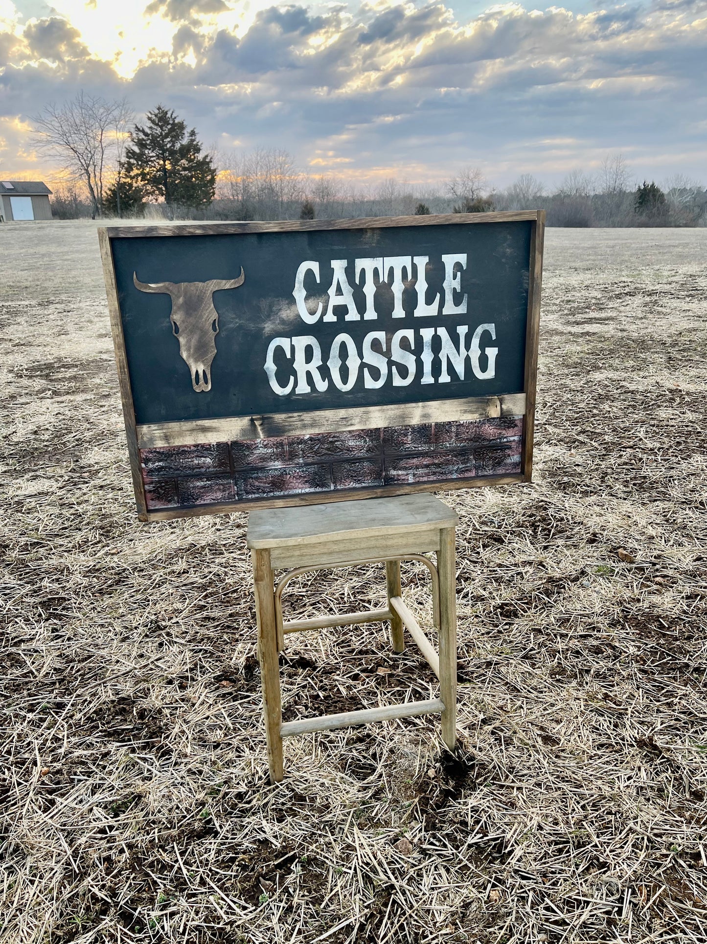 Copy of Large cowhide sign